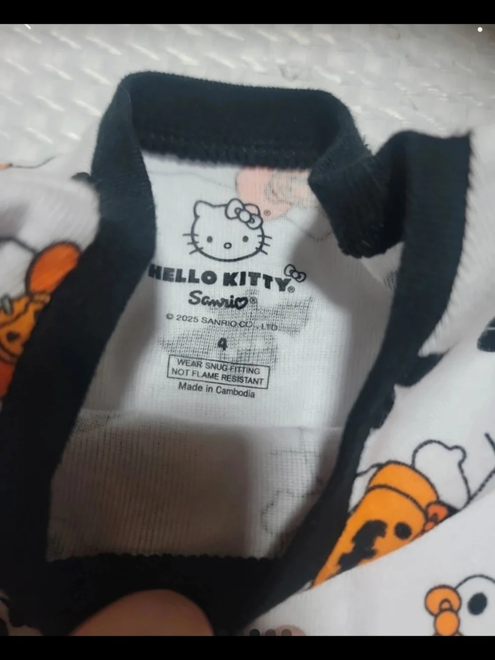 Hello Kitty Kids 2 Piece Halloween Pajama Set - Size 4